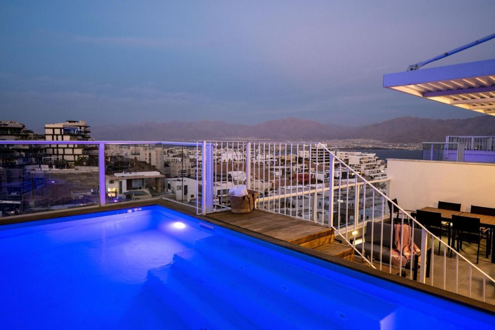 Mountain And Sea View - Penthouse With Private Pool Διαμέρισμα Ελάτ Εξωτερικό φωτογραφία